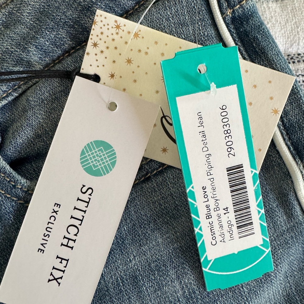 Cosmic Blue Love Indigo Denim Jeans - Picture 2 of 4